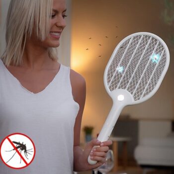 RAQUETA MATAINSECTOS RECARGABLE CON LED