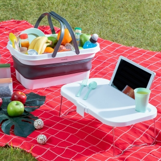CESTA DE PICNIC PLEGABLE CON TAPA-MESA PICKNING INNOVAGOODS