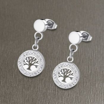 PENDIENTES LOTUS ACERO