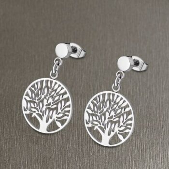 PENDIENTES LOTUS ACERO