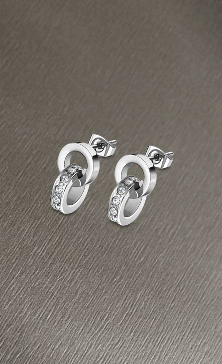 PENDIENTES LOTUS ACERO
