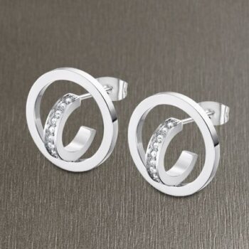 PENDIENTES LOTUS ACERO