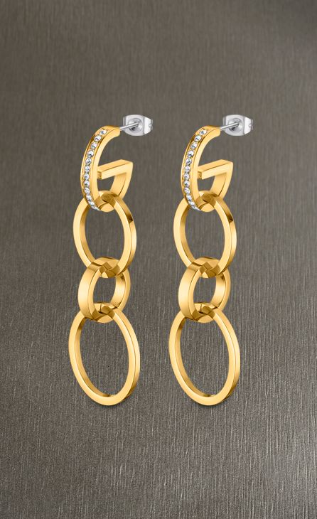 PENDIENTES LOTUS ACERO