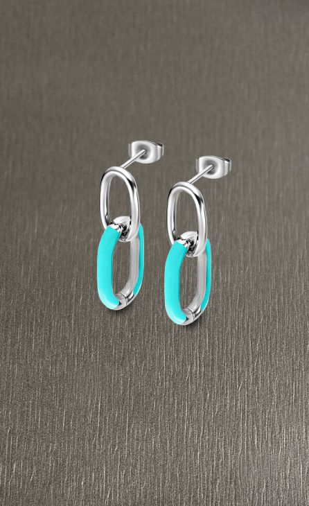 PENDIENTES LOTUS ACERO