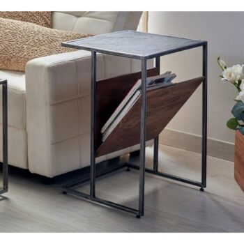 MESA AUXILIAR ACACIA/PIEDRA 45X40X61 CMS.