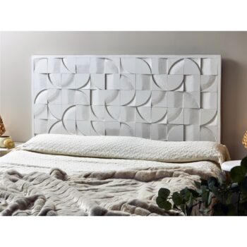 CABEZAL TALLADO A DISTINTAS PROFUNDIDADES BLANCO 160X80 CMS.