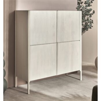 MUEBLE AUX. 4P. MANGO BLANCO 130X45X140 CMS.
