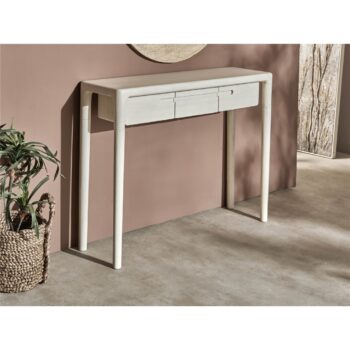 CONSOLA MANGO BLANCO 100X30X76 CMS.