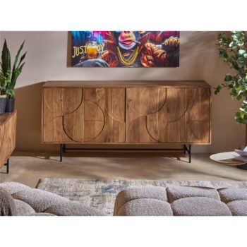 BUFFET 4 P. ACACIA/METAL 175X40X80 CMS.