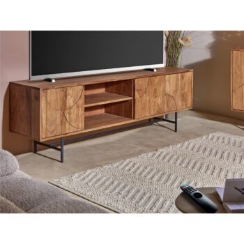 MUEBLE TV ACACIA/METAL 175X40X60 CMS.
